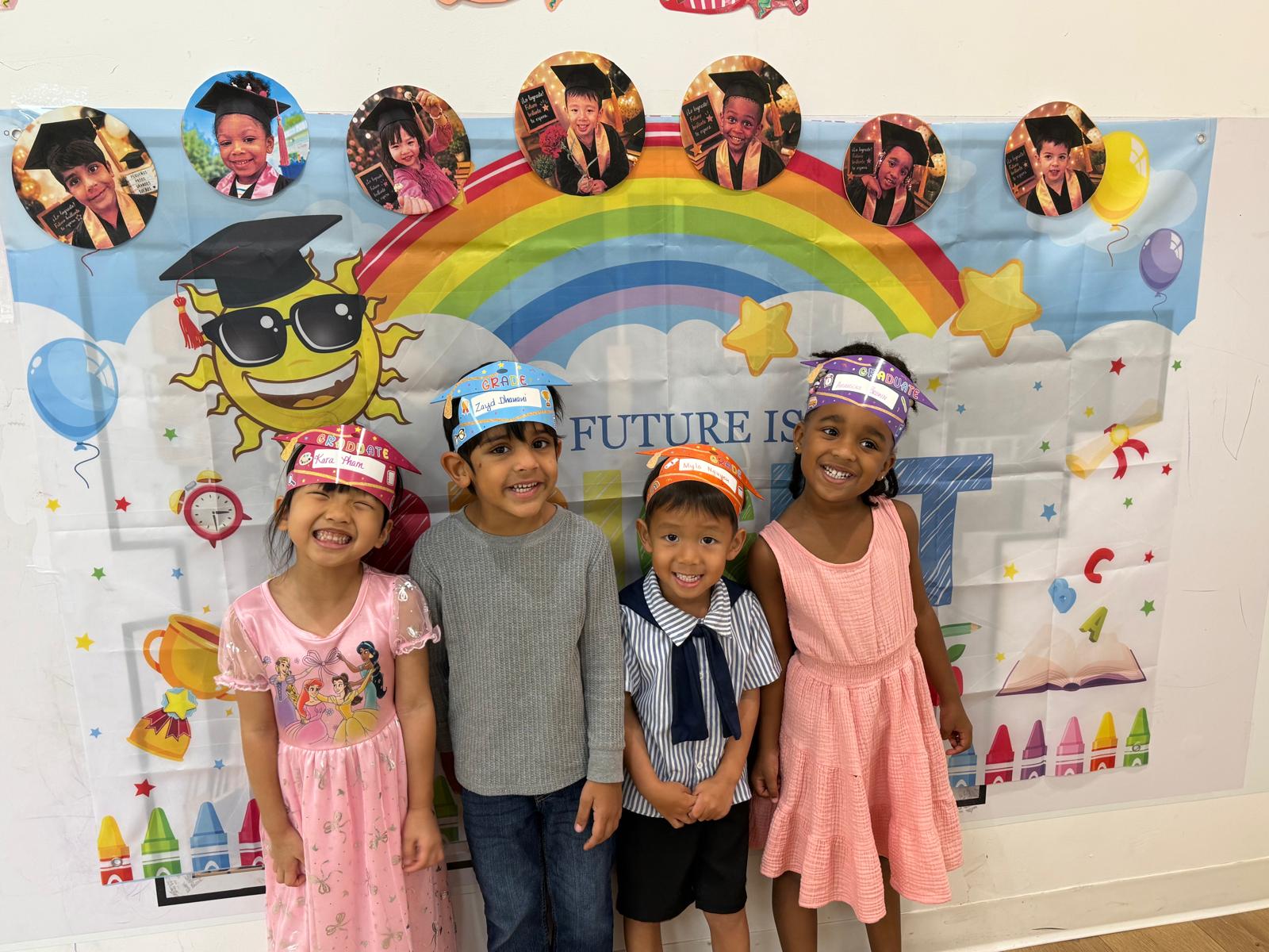 Preschool children learning and celebrating together
